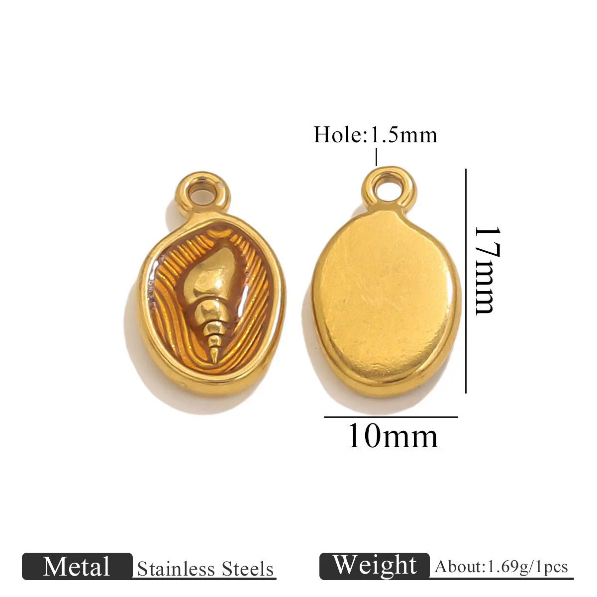 Stainless Steel Shell Oil Dripping Marine Series Electroplated Diy Handmade Jewelry Pendant Bracelet Necklace Accessories - Image 7