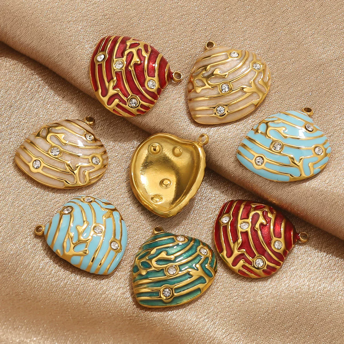 Stainless Steel Shell Pendant Electroplated Diy Jewelry Necklace Bracelet Accessories - Image 2