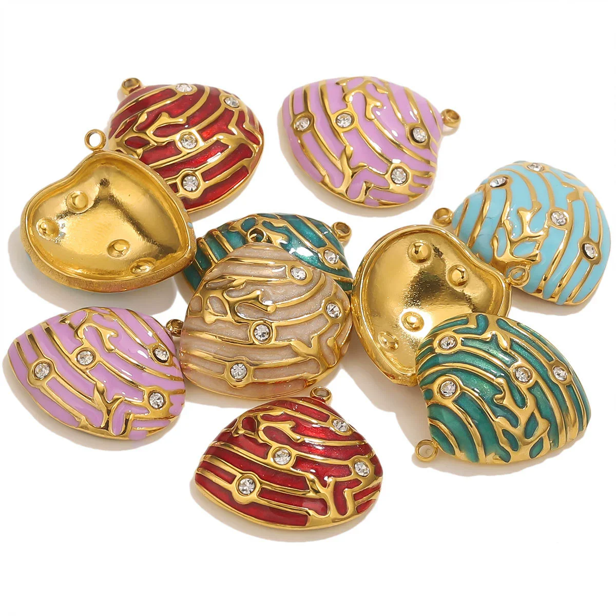 Stainless Steel Shell Pendant Electroplated Diy Jewelry Necklace Bracelet Accessories - Image 4