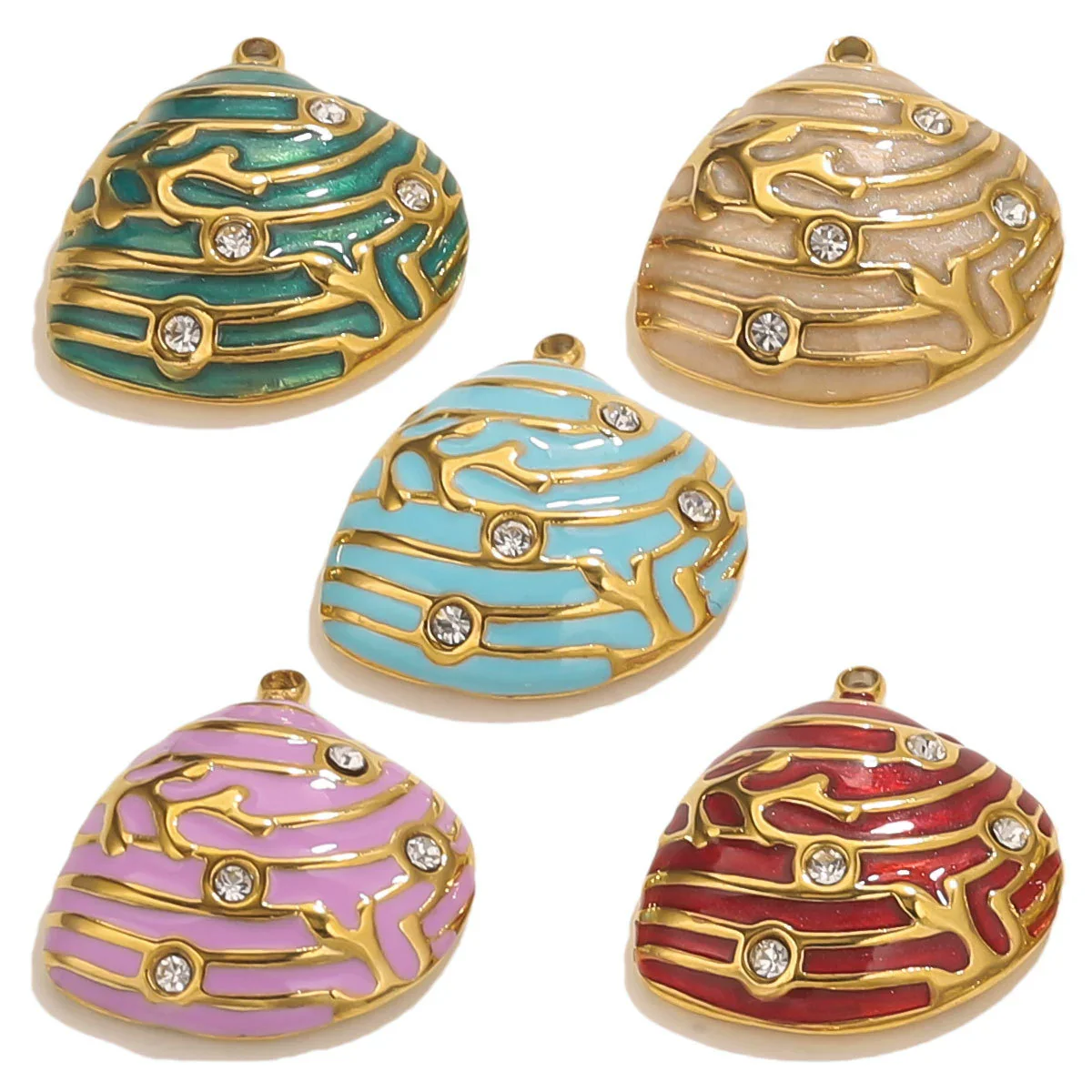 Stainless Steel Shell Pendant Electroplated Diy Jewelry Necklace Bracelet Accessories - Image 5