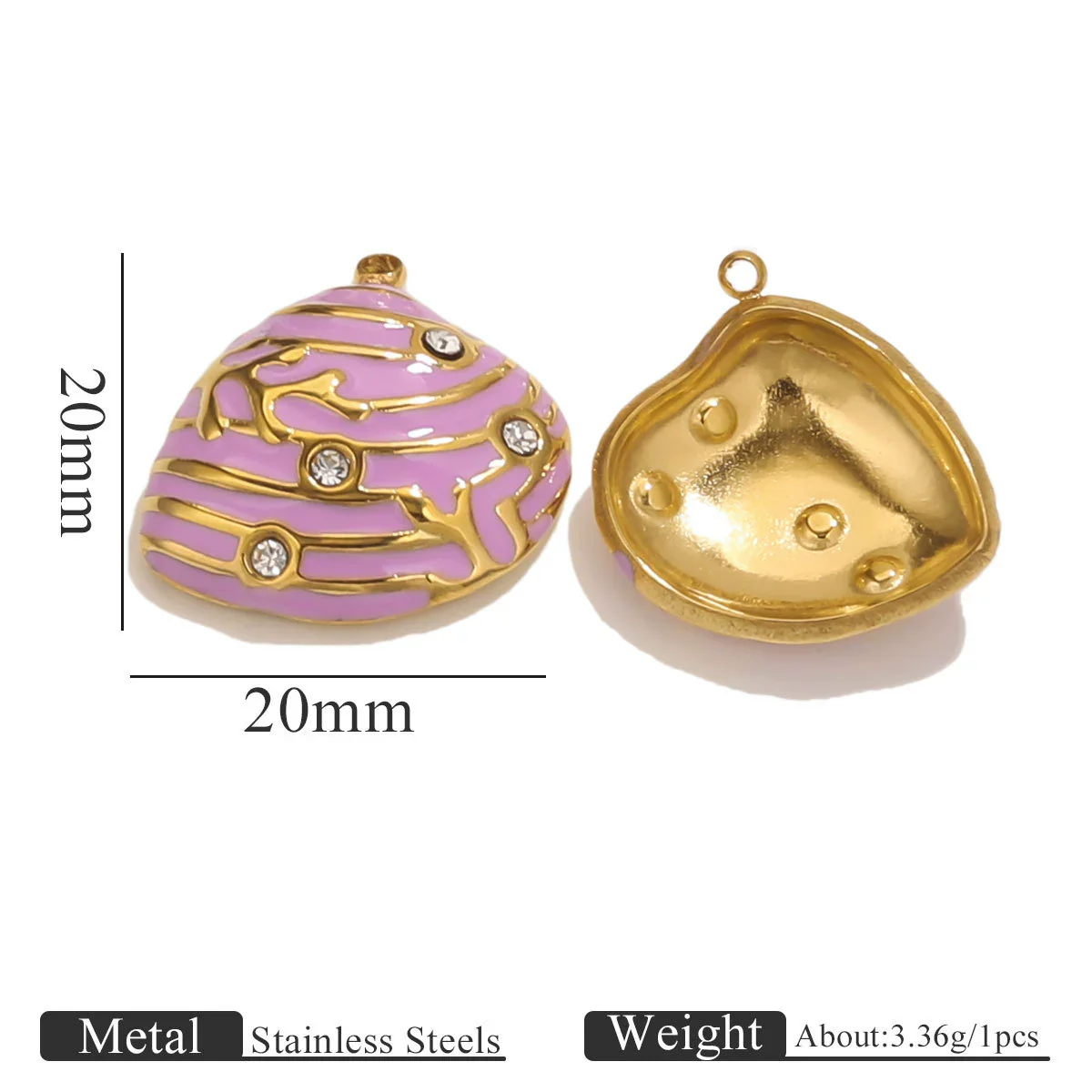 Stainless Steel Shell Pendant Electroplated Diy Jewelry Necklace Bracelet Accessories - Image 6