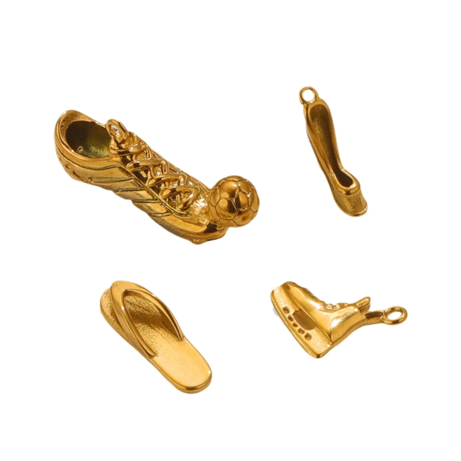 Stainless Steel Shoes Pendant Jewelry Accessories With Ocean Life Pattern And Electroplating Treatment - Image 5