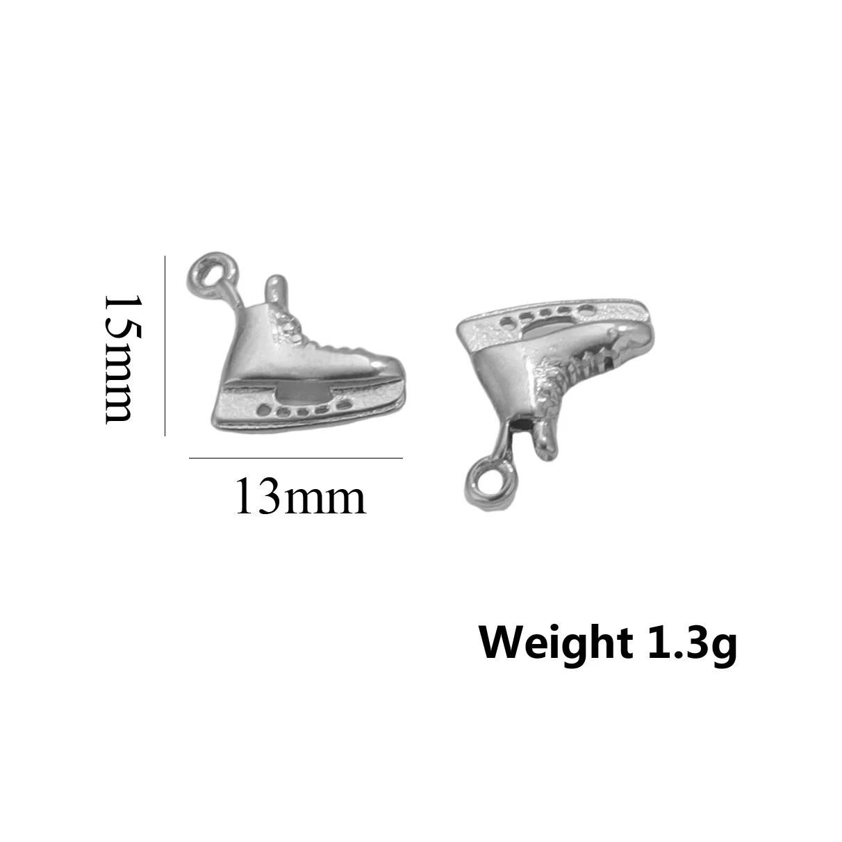 Stainless Steel Shoes Pendant Jewelry Accessories With Ocean Life Pattern And Electroplating Treatment - Image 6