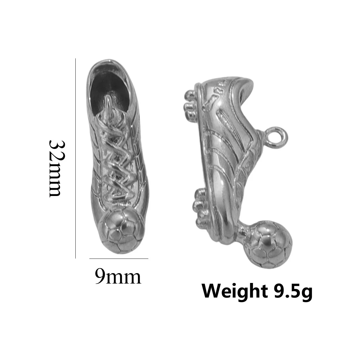 Stainless Steel Shoes Pendant Jewelry Accessories With Ocean Life Pattern And Electroplating Treatment - Image 7