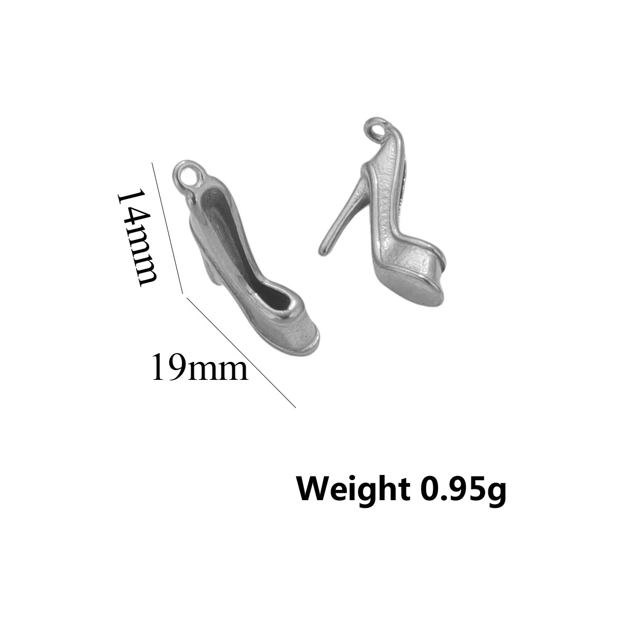 Stainless Steel Shoes Pendant Jewelry Accessories With Ocean Life Pattern And Electroplating Treatment - Image 8