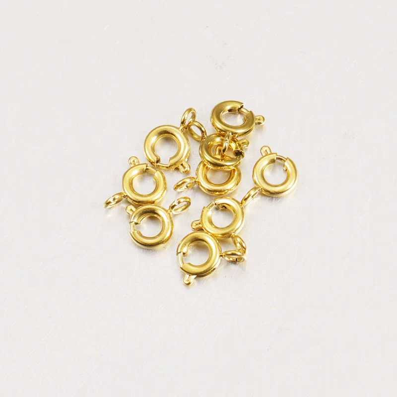 Stainless Steel Slingshot Buckle Jewelry Accessories Electroplated Glossy Geometric Diy Handmade Bracelet Necklace Connecting Buckle Spring Buckle - Image 2