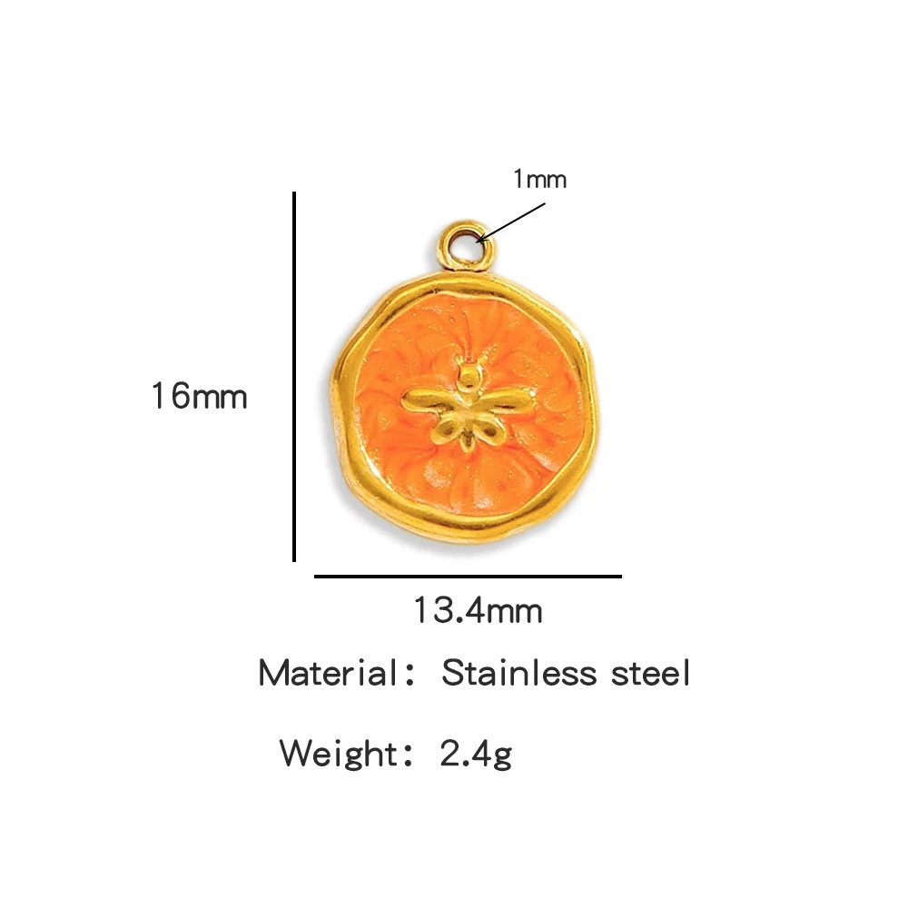 Stainless Steel Small Animal Bee Jewelry Accessories Dripping Oil Bracelet Necklace Earrings Pendant - Image 12