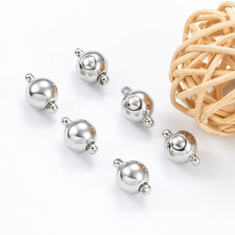 Stainless Steel Spherical Handmade Diy Jewelry Accessories Buckle For Necklace And Bracelet Finely Polished