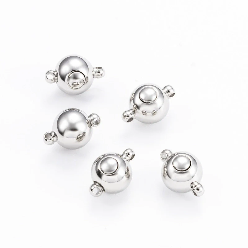 Stainless Steel Spherical Handmade Diy Jewelry Accessories Buckle For Necklace And Bracelet Finely Polished - Image 4
