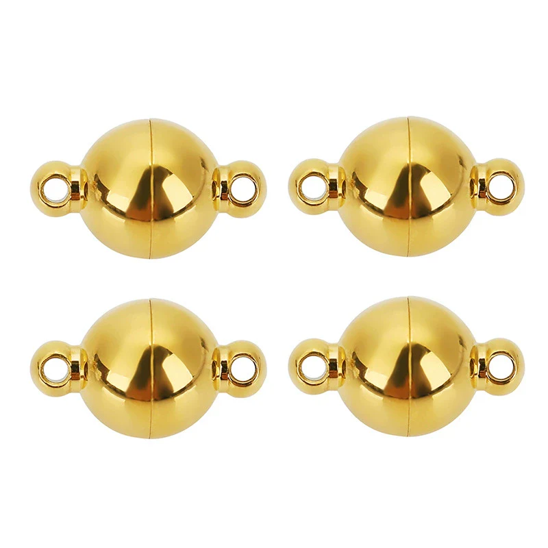 Stainless Steel Spherical Magnetic Buckle Jewelry With Electroplating Treatment - Image 4