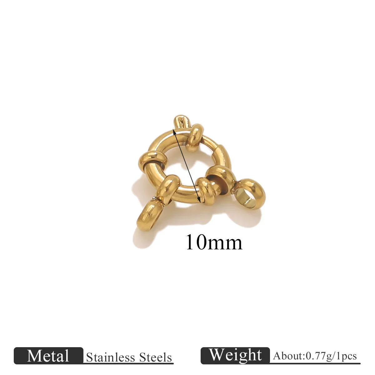 Stainless Steel Spring Buckle Jewelry Accessories Diy Necklace Bracelet 18K Gold Plated Connection Buckle Pendant Buckle - Image 10