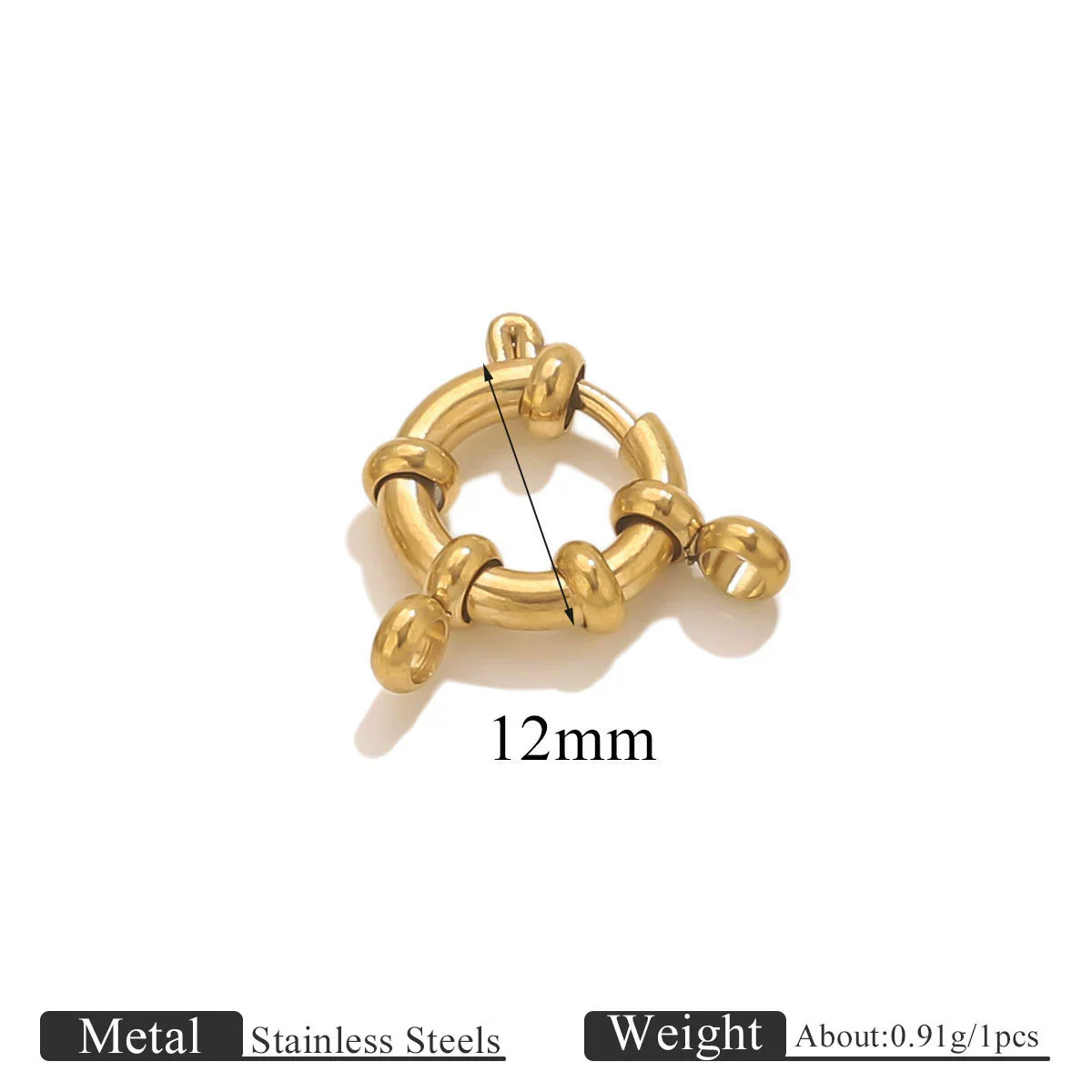 Stainless Steel Spring Buckle Jewelry Accessories Diy Necklace Bracelet 18K Gold Plated Connection Buckle Pendant Buckle - Image 11
