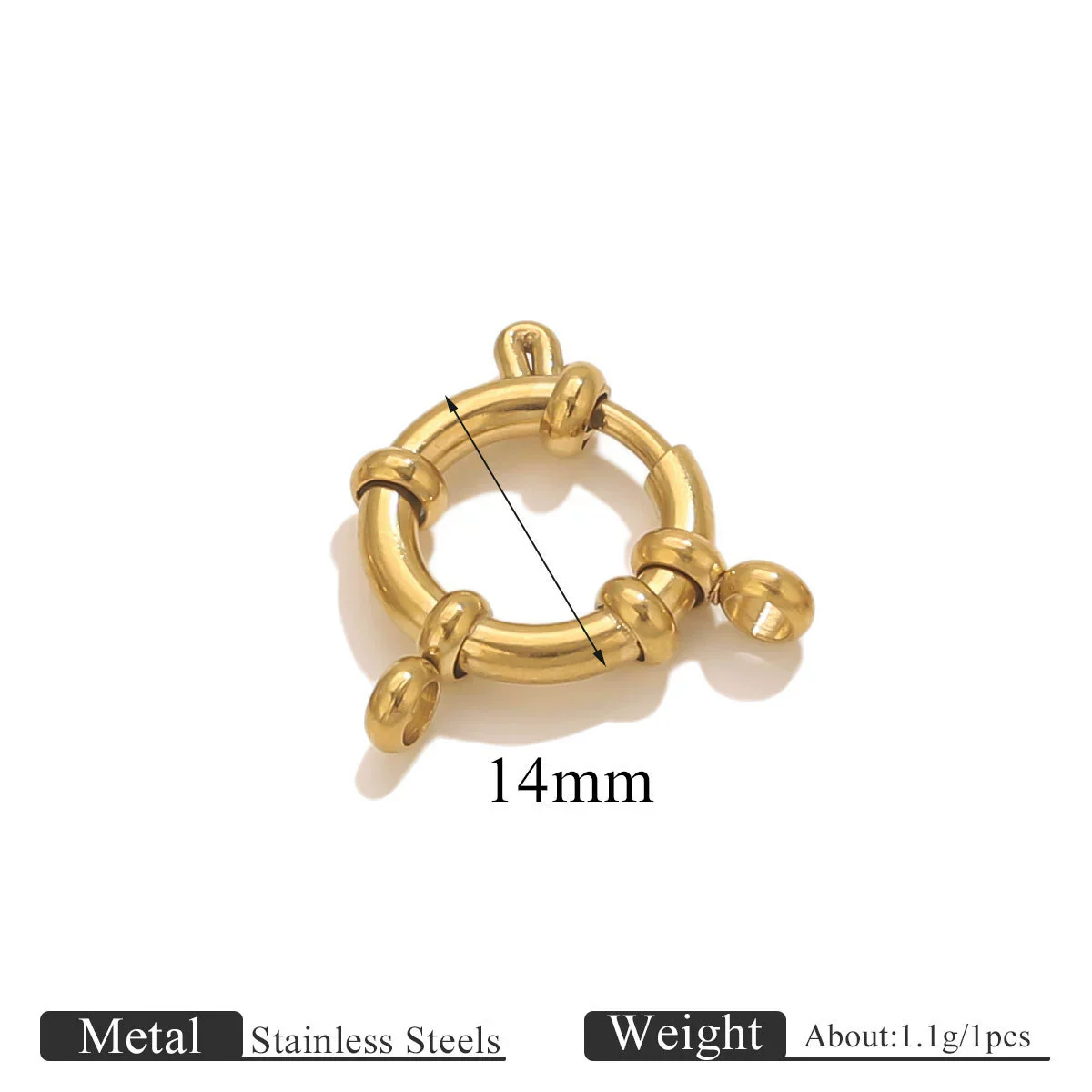 Stainless Steel Spring Buckle Jewelry Accessories Diy Necklace Bracelet 18K Gold Plated Connection Buckle Pendant Buckle - Image 12