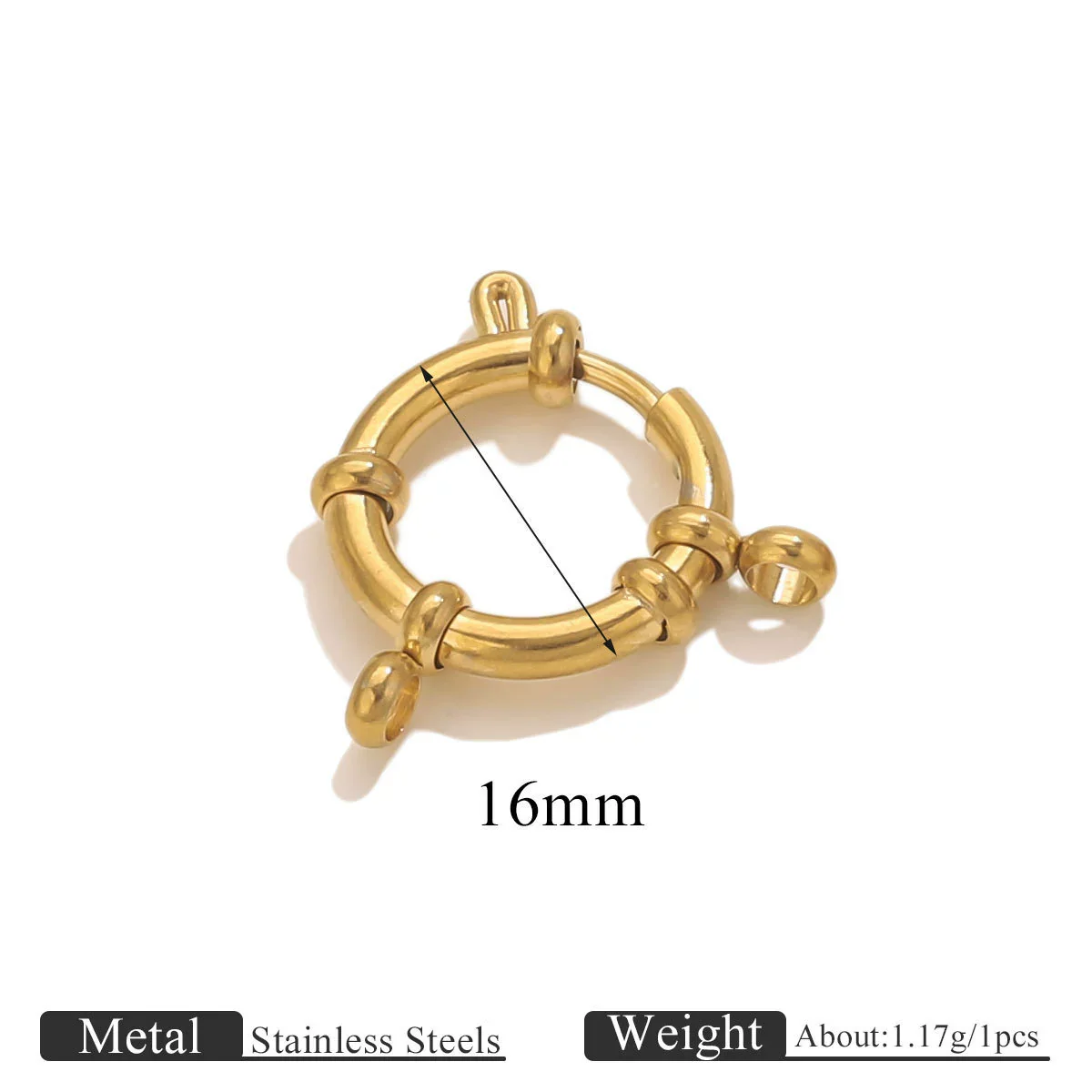 Stainless Steel Spring Buckle Jewelry Accessories Diy Necklace Bracelet 18K Gold Plated Connection Buckle Pendant Buckle - Image 13