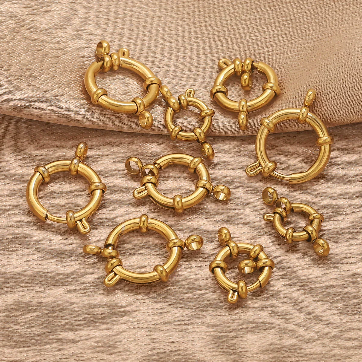 Stainless Steel Spring Buckle Jewelry Accessories Diy Necklace Bracelet 18K Gold Plated Connection Buckle Pendant Buckle - Image 2