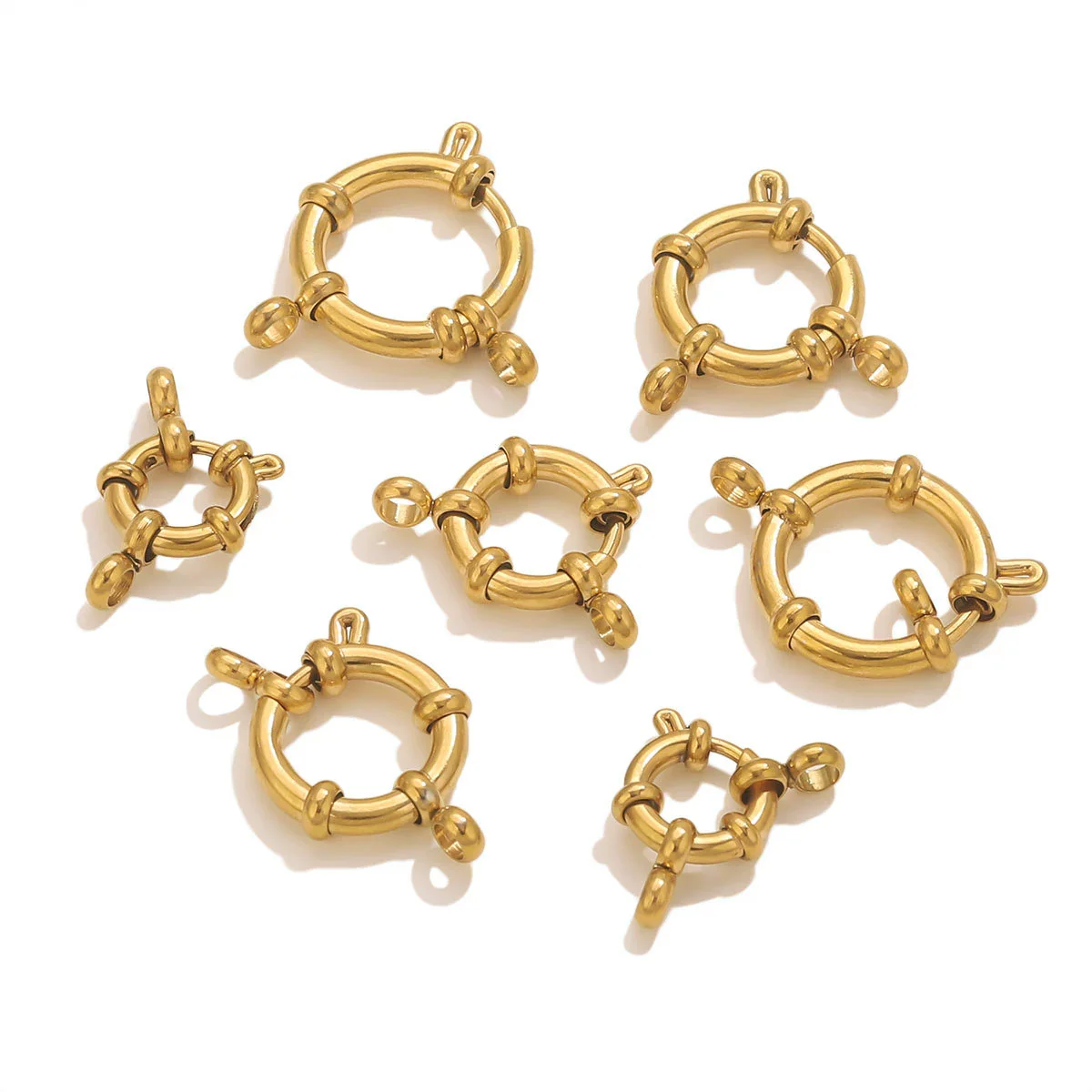 Stainless Steel Spring Buckle Jewelry Accessories Diy Necklace Bracelet 18K Gold Plated Connection Buckle Pendant Buckle - Image 3