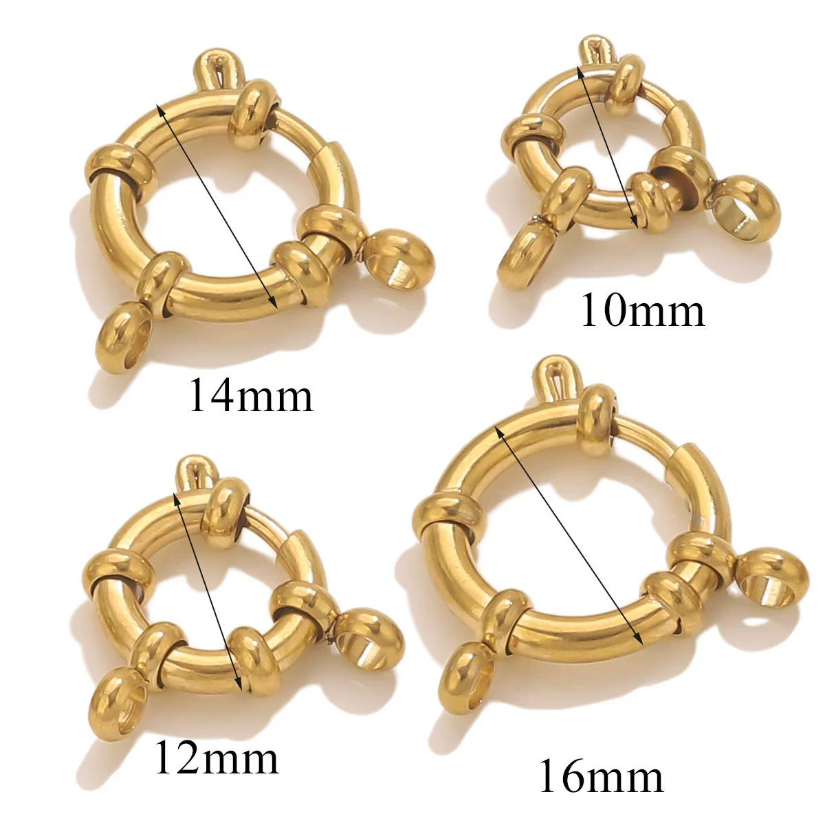 Stainless Steel Spring Buckle Jewelry Accessories Diy Necklace Bracelet 18K Gold Plated Connection Buckle Pendant Buckle - Image 4