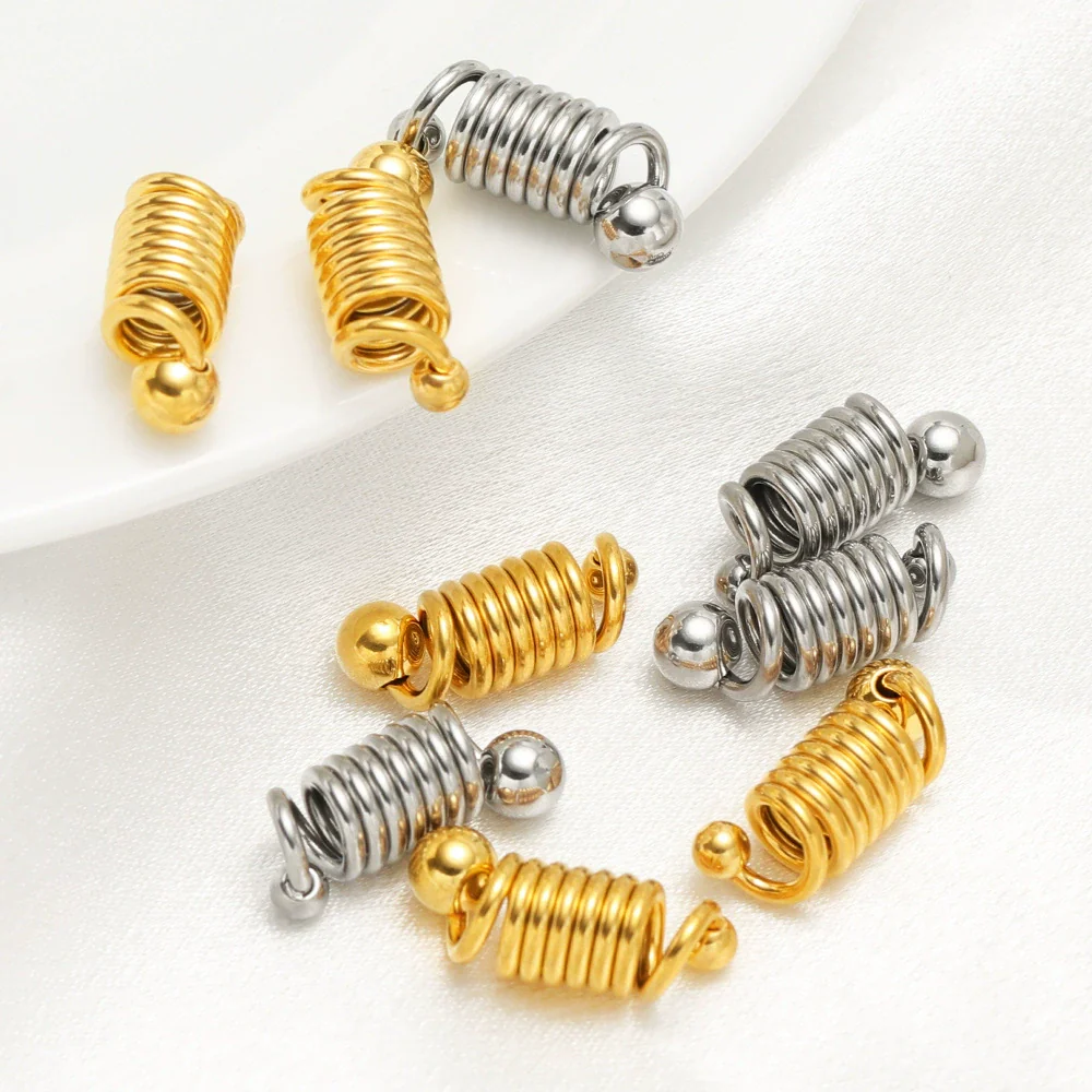 Stainless Steel Spring Pendant Electroplated Jewelry Accessories For Necklace And Bracelet - Image 3