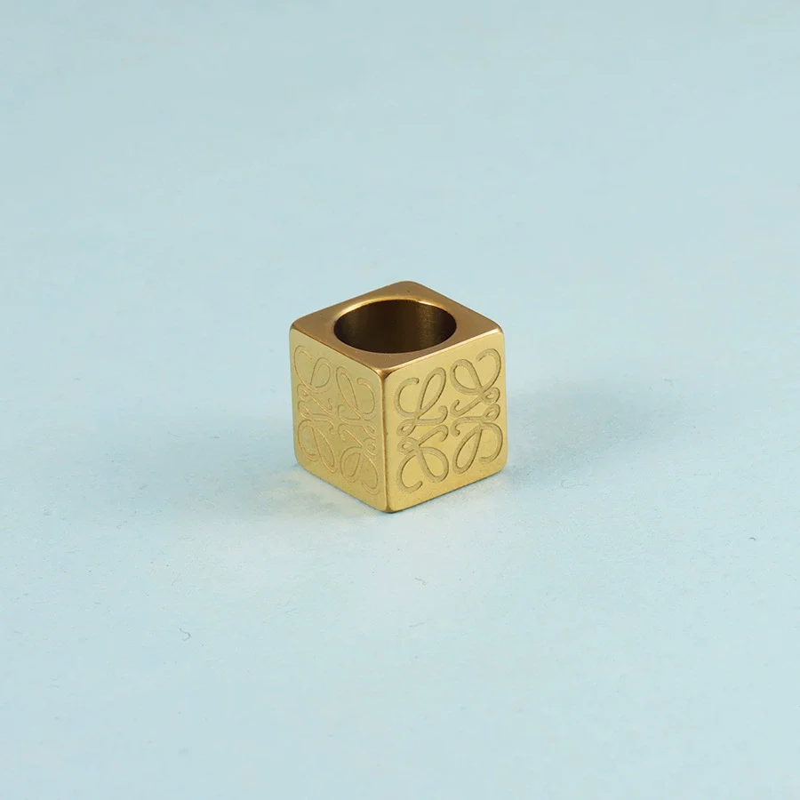 Stainless Steel Square Beaded Loose Beads With Corrosion Pattern And Polished Electroplated Bracelet Necklace Accessories - Image 7
