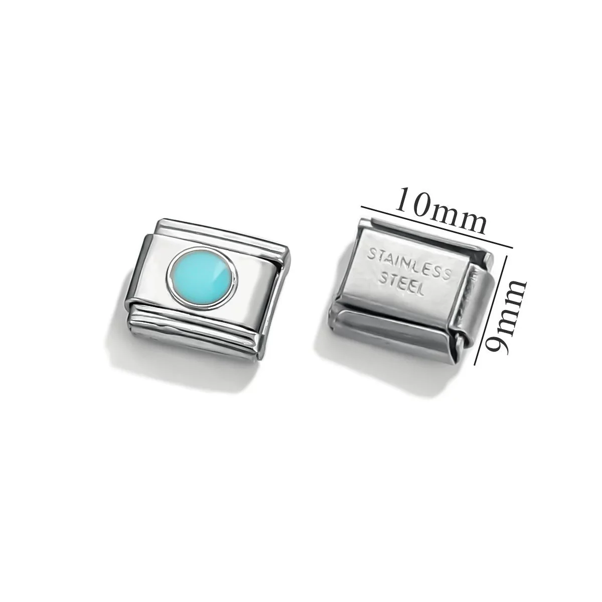 Stainless Steel Square Dot Enamel Elastic Diy Bracelet With Electroplating Fashion Geometric Style - Image 6
