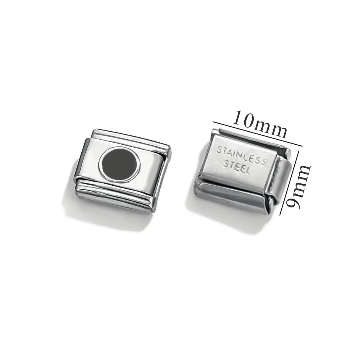 Stainless Steel Square Dot Enamel Elastic Diy Bracelet With Electroplating Fashion Geometric Style - Image 7