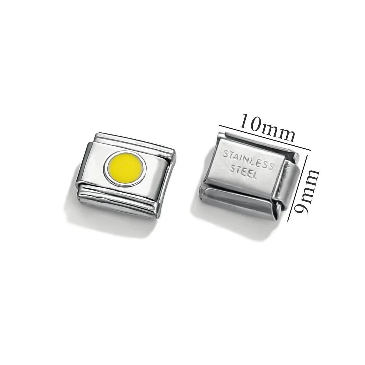 Stainless Steel Square Dot Enamel Elastic Diy Bracelet With Electroplating Fashion Geometric Style - Image 9