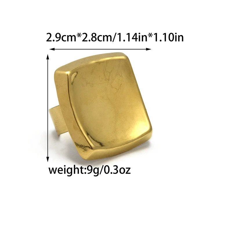 Stainless Steel Square Electroplated Women's Light Luxury Retro Fashion Geometric Ear Jewelry - Image 5