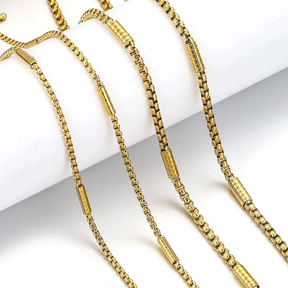 Stainless Steel Square Hiphop Style Totem Pattern Electroplated Diy Jewelry Chain Making Supplies For Necklace And Bracelet - Image 2