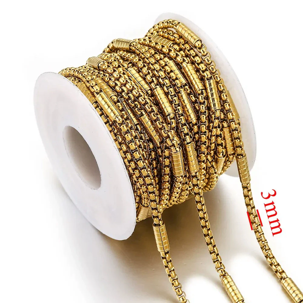 Stainless Steel Square Hiphop Style Totem Pattern Electroplated Diy Jewelry Chain Making Supplies For Necklace And Bracelet - Image 8