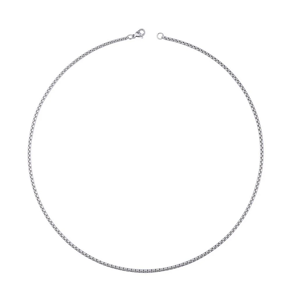 Stainless Steel Square Pearl Chain Necklace Hip Hop Jewelry Electroplated Geometry Style - Image 4