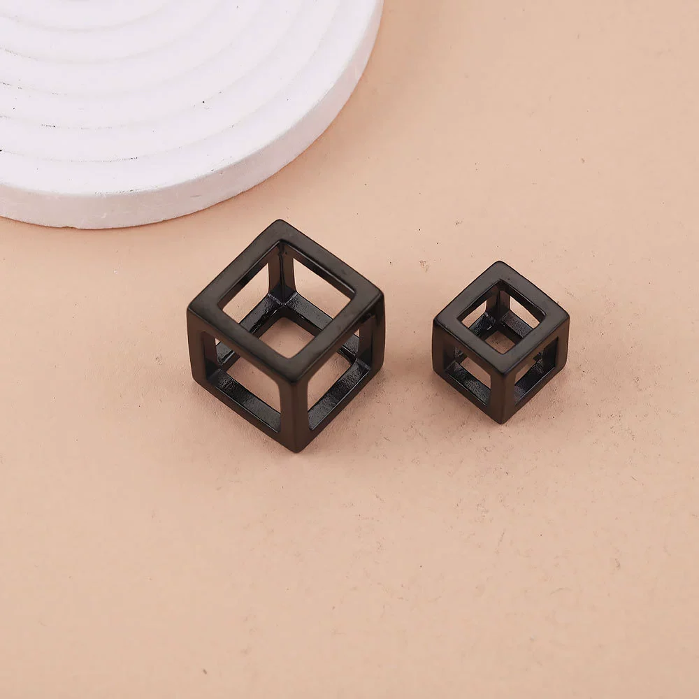 Stainless Steel Square Rubik's Cube Pendant Necklace Electroplated Jewelry Accessories - Image 8