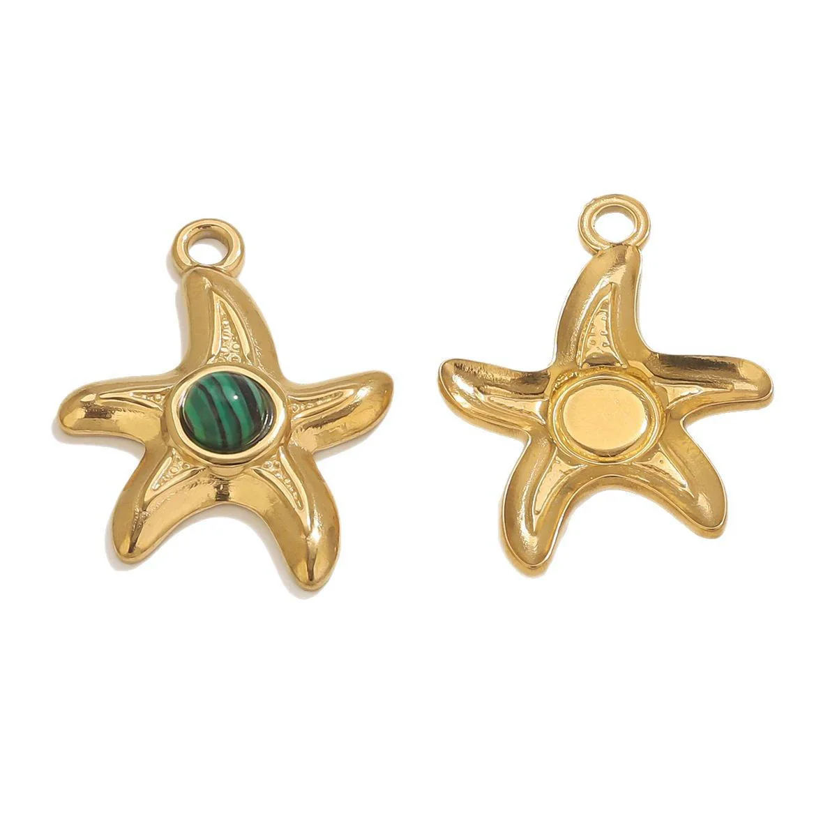 Stainless Steel Starfish Jewelry Pendant Necklace Electroplated Ocean Series - Image 5