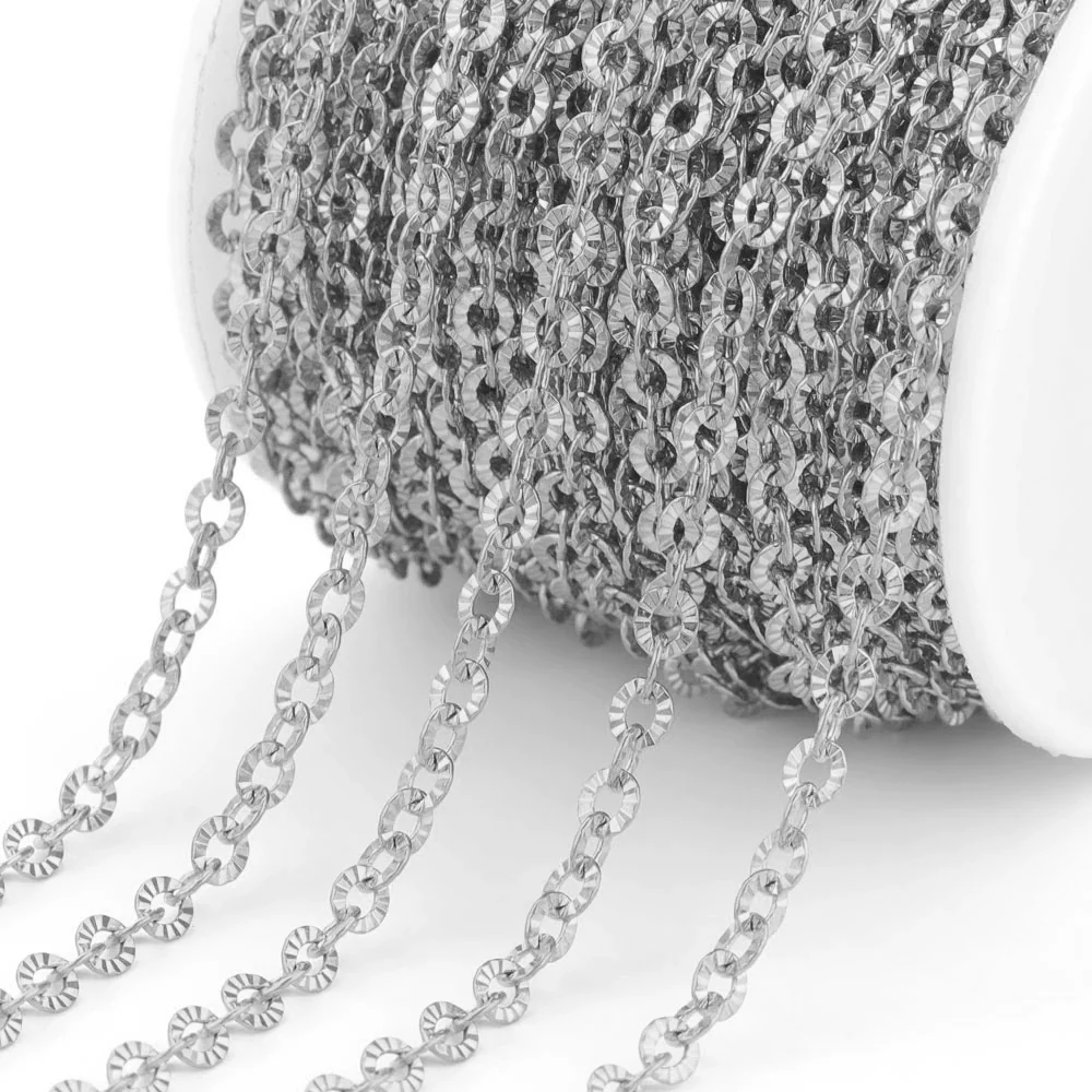 Stainless Steel Sunflower Cross Oshaped Embossed Vacuum Plated Gold Chain For Diy Necklace And Bracelet - Image 6