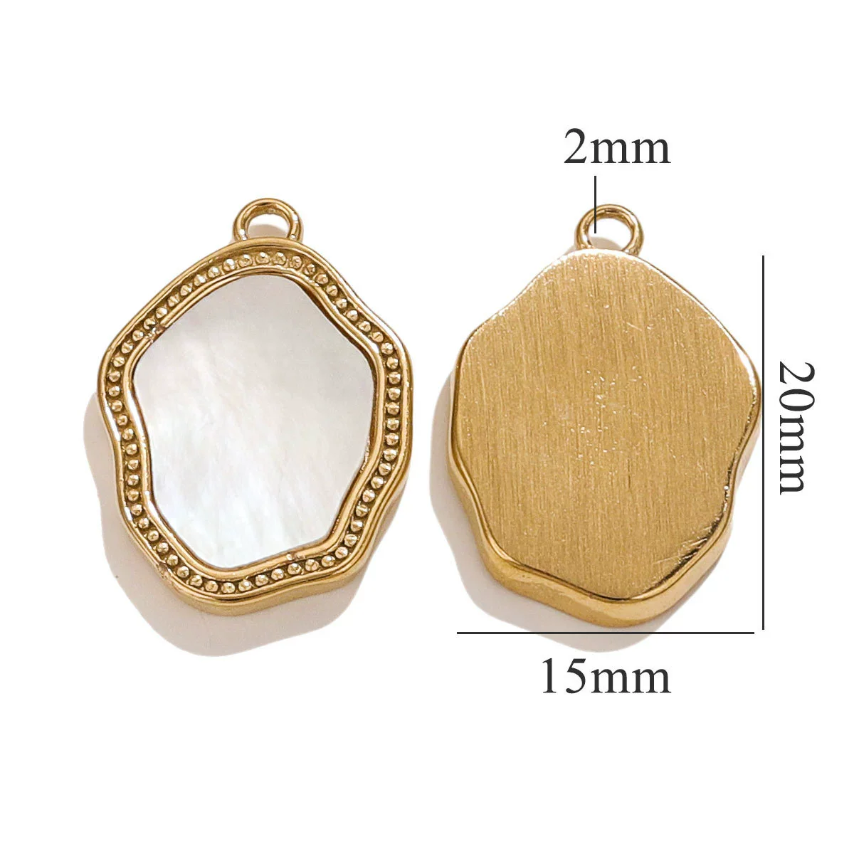 Stainless Steel Sunflower Pearl Pendant With Electroplating Design And Shell Shape For Diy And Ear Stud Use - Image 8