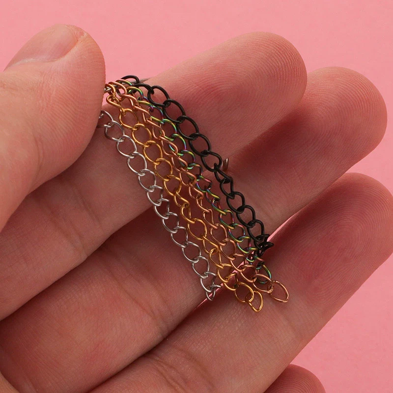 Stainless Steel Tail Chain Bracelet Necklace Extension Chain Ins Style Electroplated Jewelry Accessories - Image 2