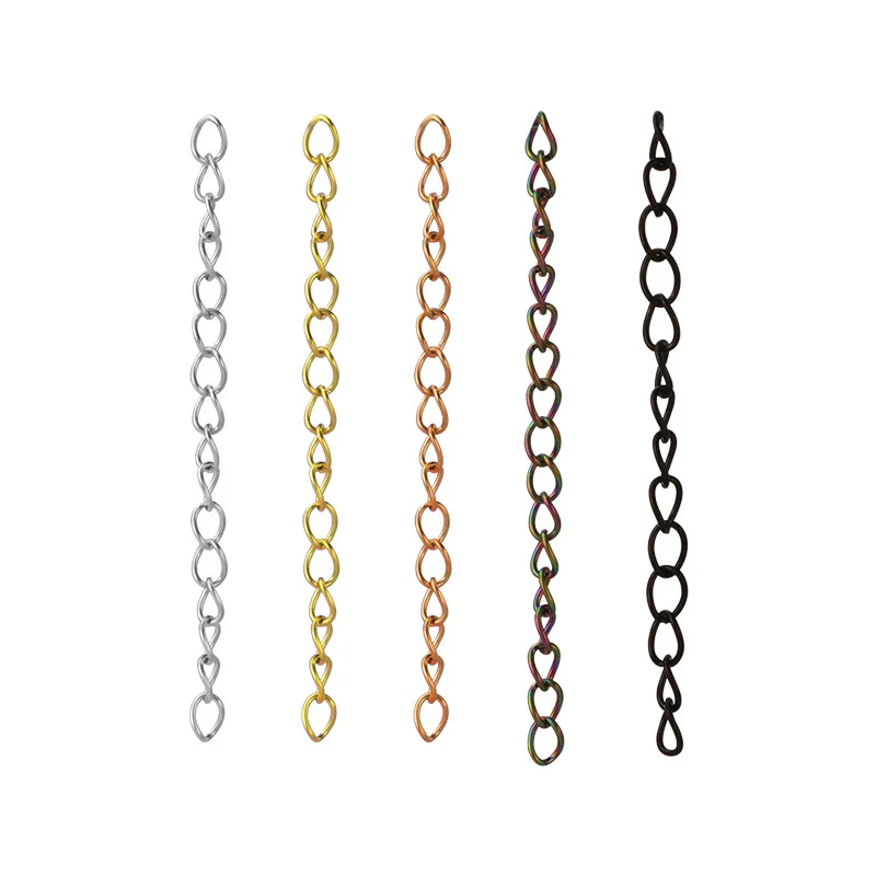 Stainless Steel Tail Chain Bracelet Necklace Extension Chain Ins Style Electroplated Jewelry Accessories - Image 5