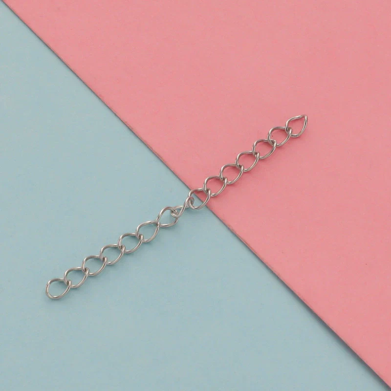 Stainless Steel Tail Chain Bracelet Necklace Extension Chain Ins Style Electroplated Jewelry Accessories - Image 6