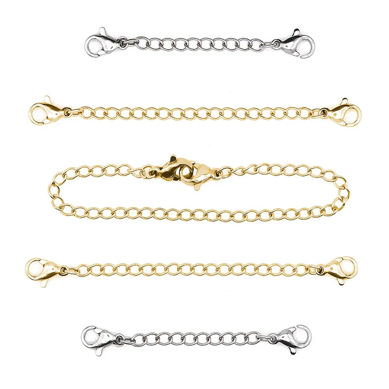 Stainless Steel Tail Chain Lobster Clasp Diy Handmade Jewelry Accessories With Electroplating
