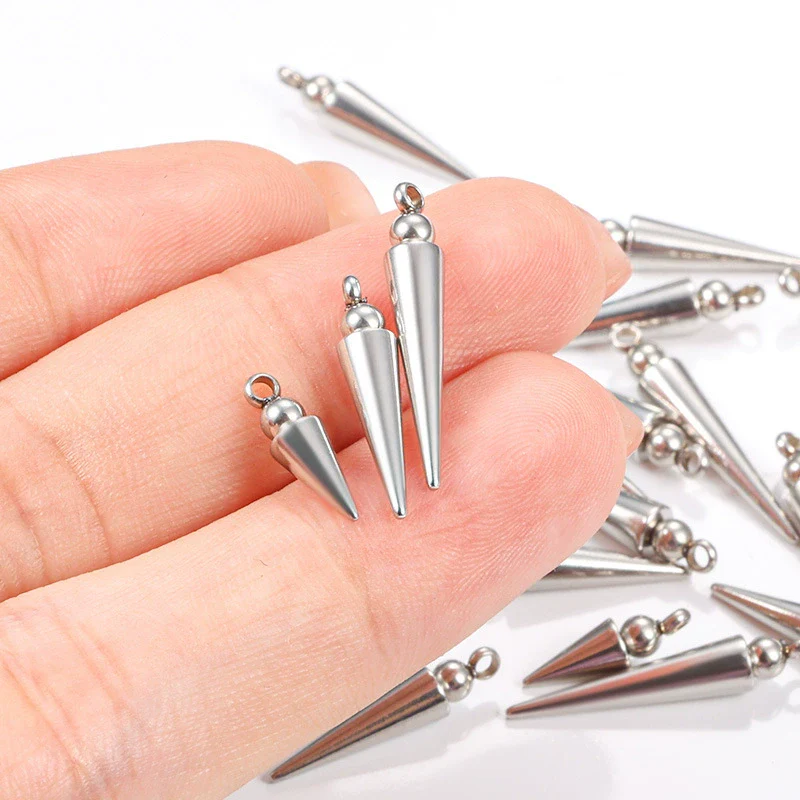 Stainless Steel Tapered Pendant Jewelry With Electrolysis Treatment - Image 2