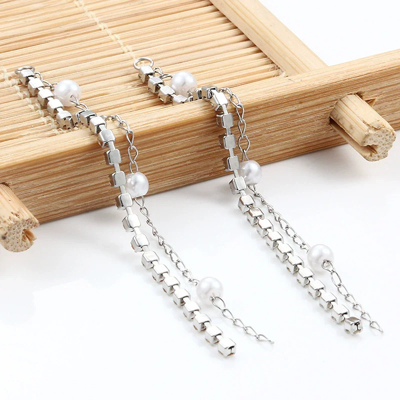 Stainless Steel Tassel Drill Chain Accessories For Earrings And Necklace With Welding Ring And Electroplating - Image 4
