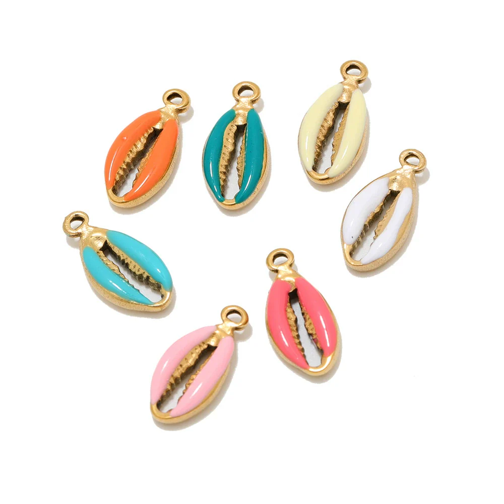 Stainless Steel Threedimensional Oildrip Shell Pendant Diy Jewelry Accessories Handmade