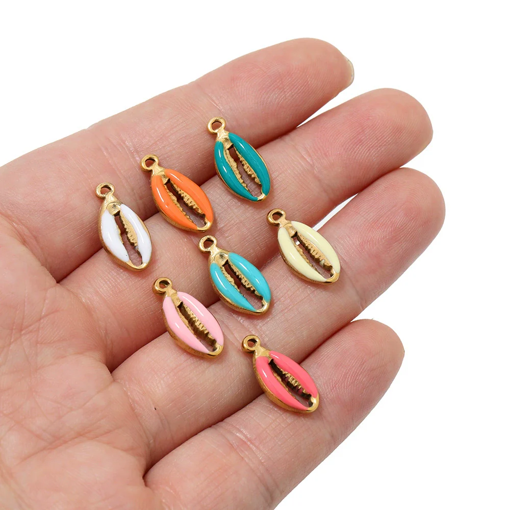 Stainless Steel Threedimensional Oildrip Shell Pendant Diy Jewelry Accessories Handmade - Image 2