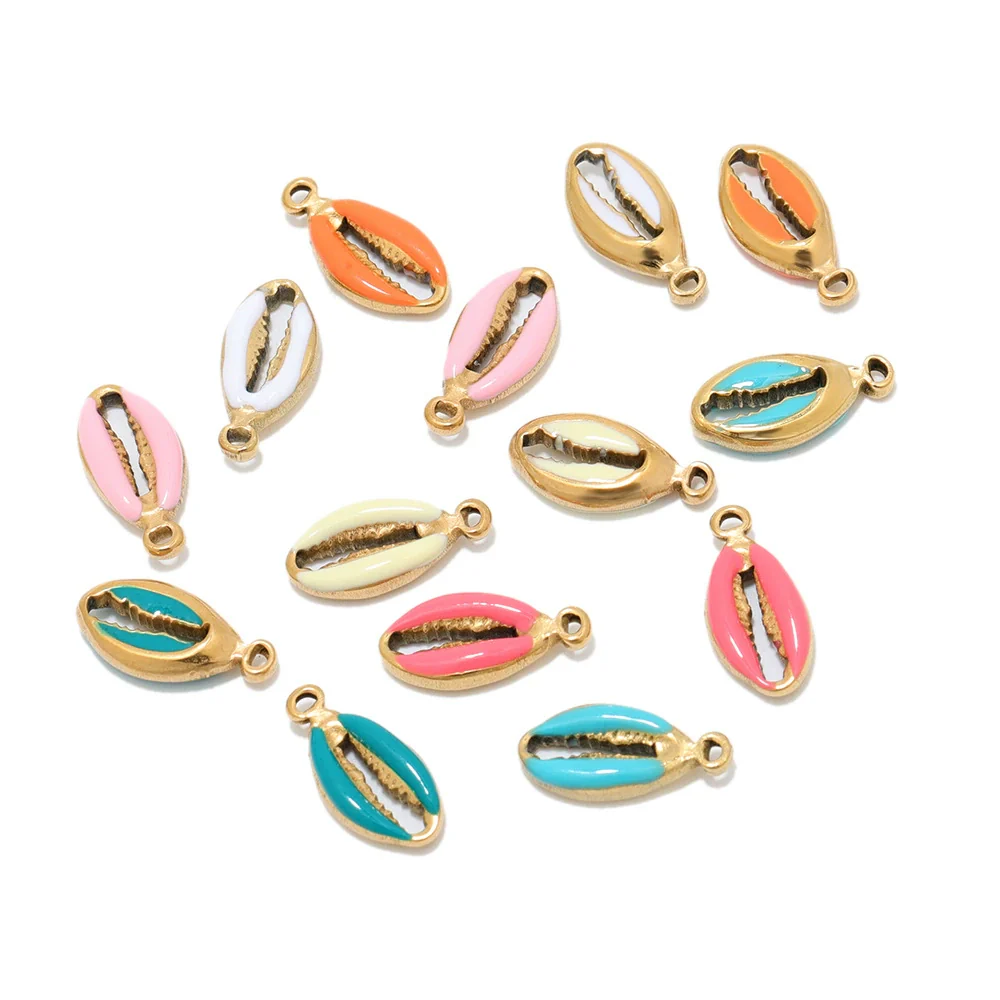 Stainless Steel Threedimensional Oildrip Shell Pendant Diy Jewelry Accessories Handmade - Image 5