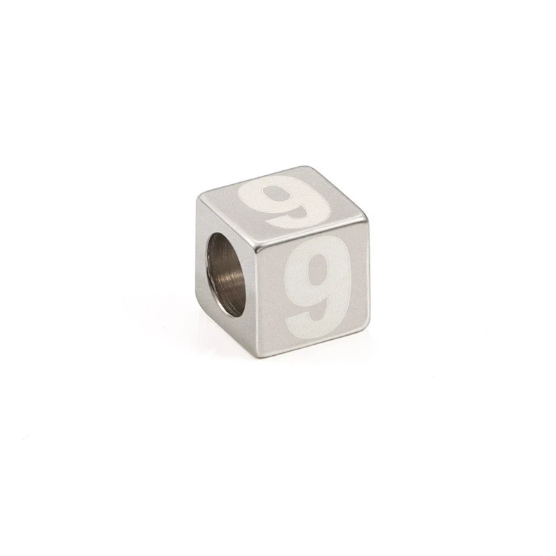 Stainless Steel Throughhole Square Beads Jewelry Accessories With Laser Treatment For Men And Women - Image 15