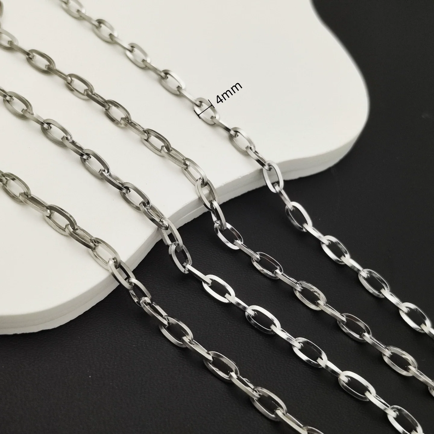 Stainless Steel Titanium Steel Chain Bracelet Necklace Accessories For Men Handmade With Tassel And Electrolysis Treatment - Image 10