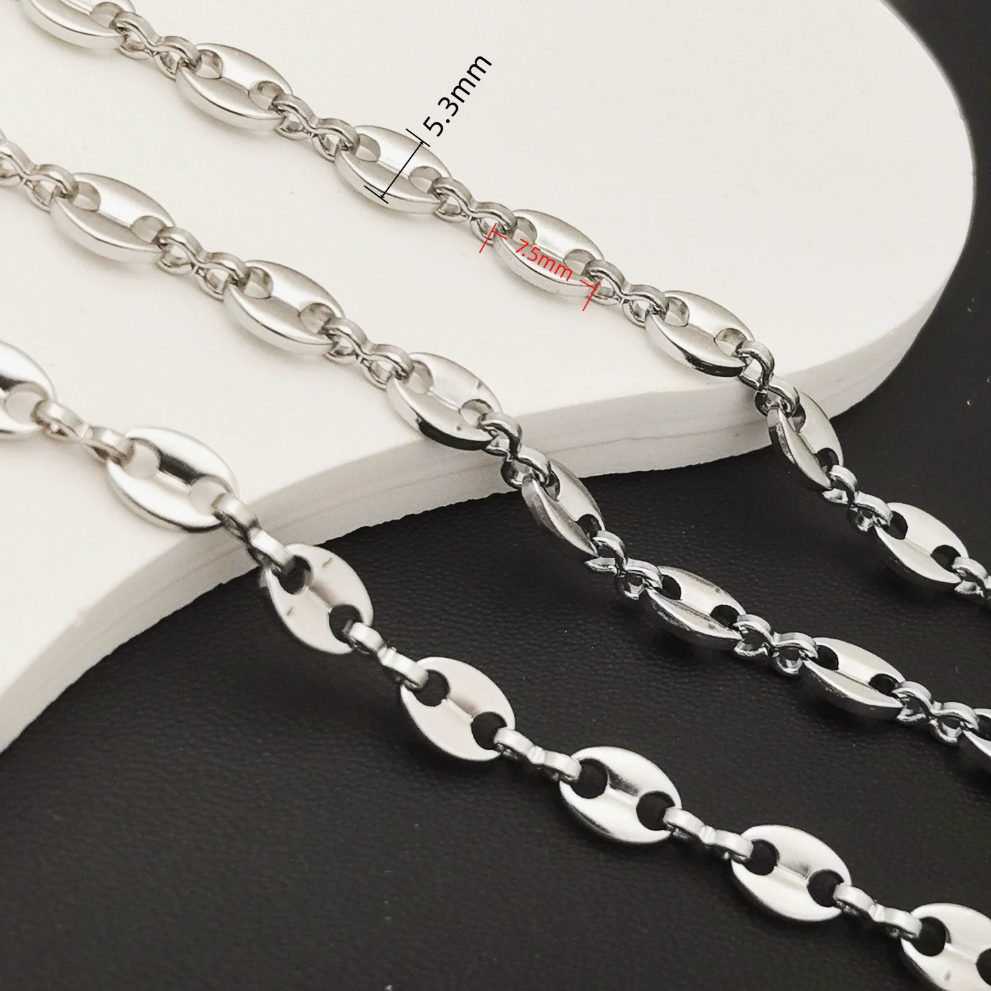 Stainless Steel Titanium Steel Chain Bracelet Necklace Accessories For Men Handmade With Tassel And Electrolysis Treatment - Image 13