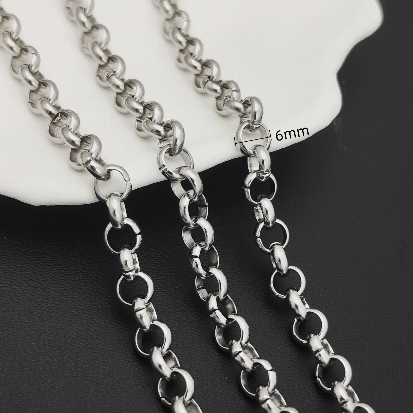 Stainless Steel Titanium Steel Chain Bracelet Necklace Accessories For Men Handmade With Tassel And Electrolysis Treatment - Image 17