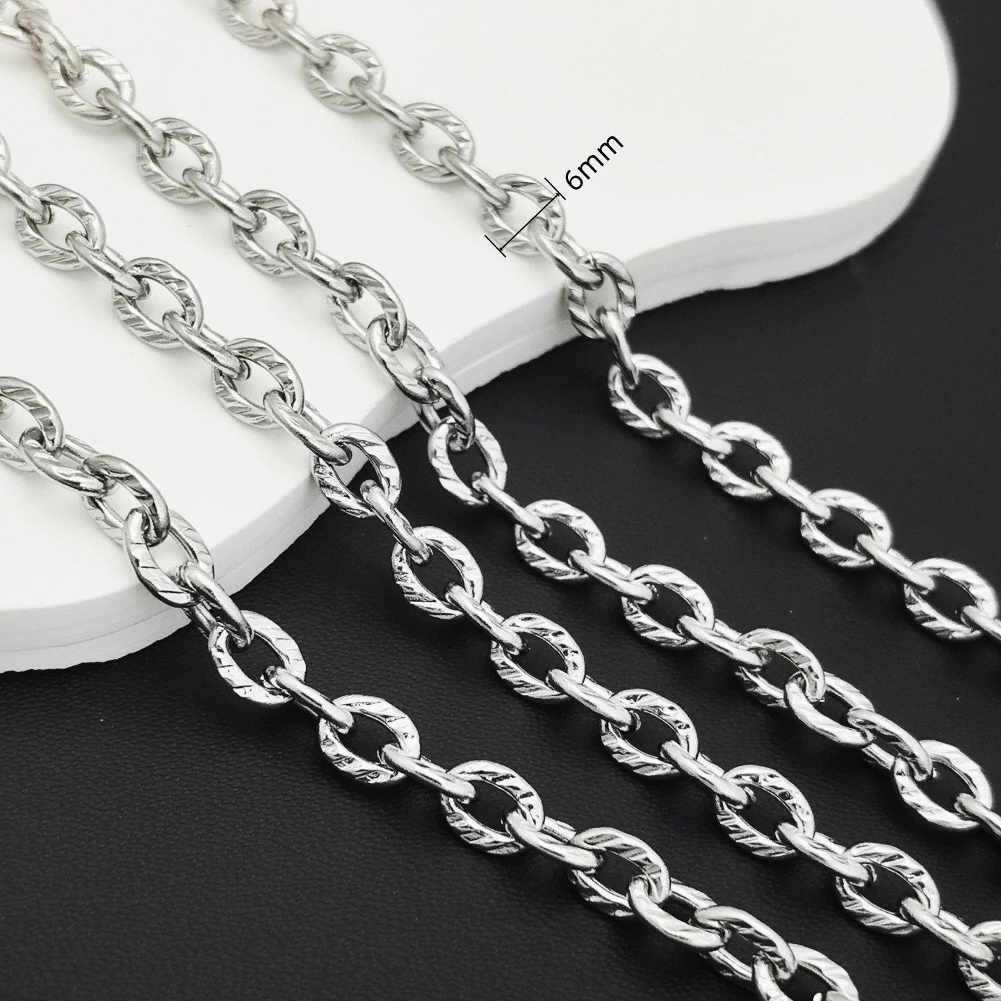 Stainless Steel Titanium Steel Chain Bracelet Necklace Accessories For Men Handmade With Tassel And Electrolysis Treatment - Image 18