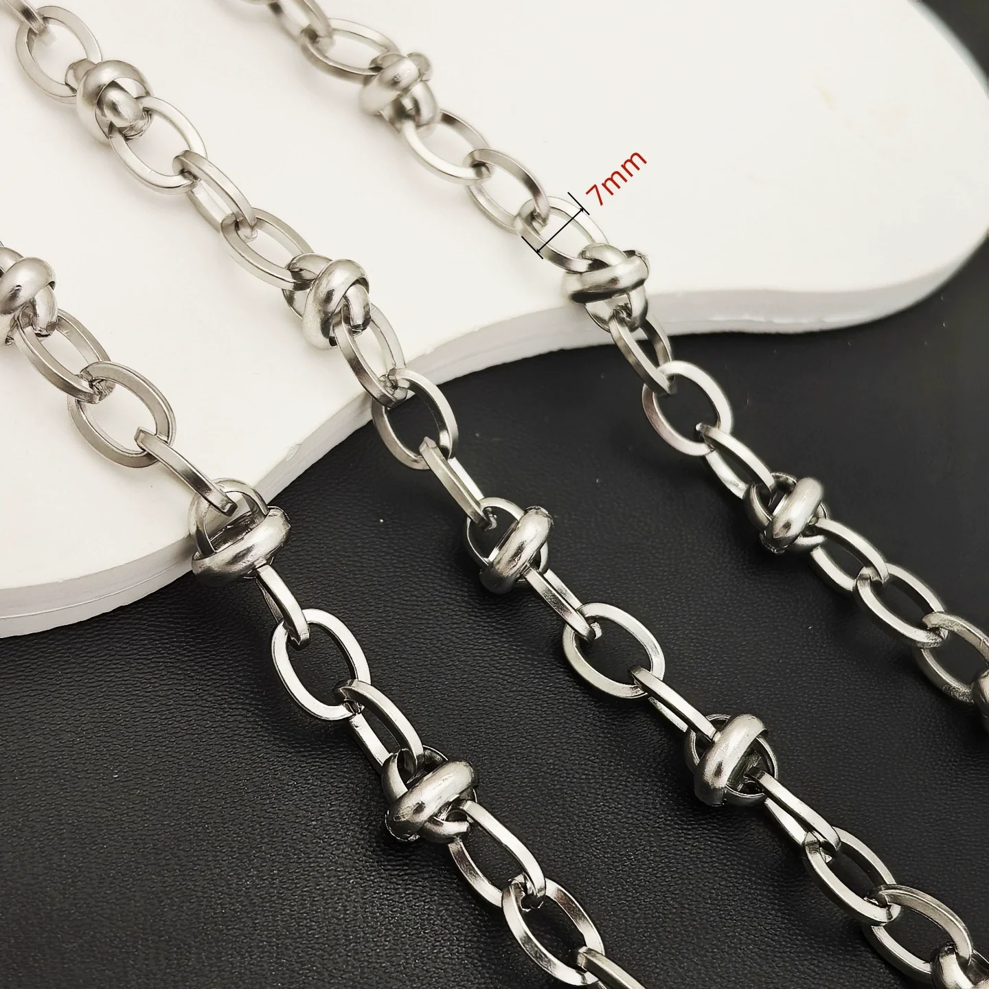 Stainless Steel Titanium Steel Chain Bracelet Necklace Accessories For Men Handmade With Tassel And Electrolysis Treatment - Image 24