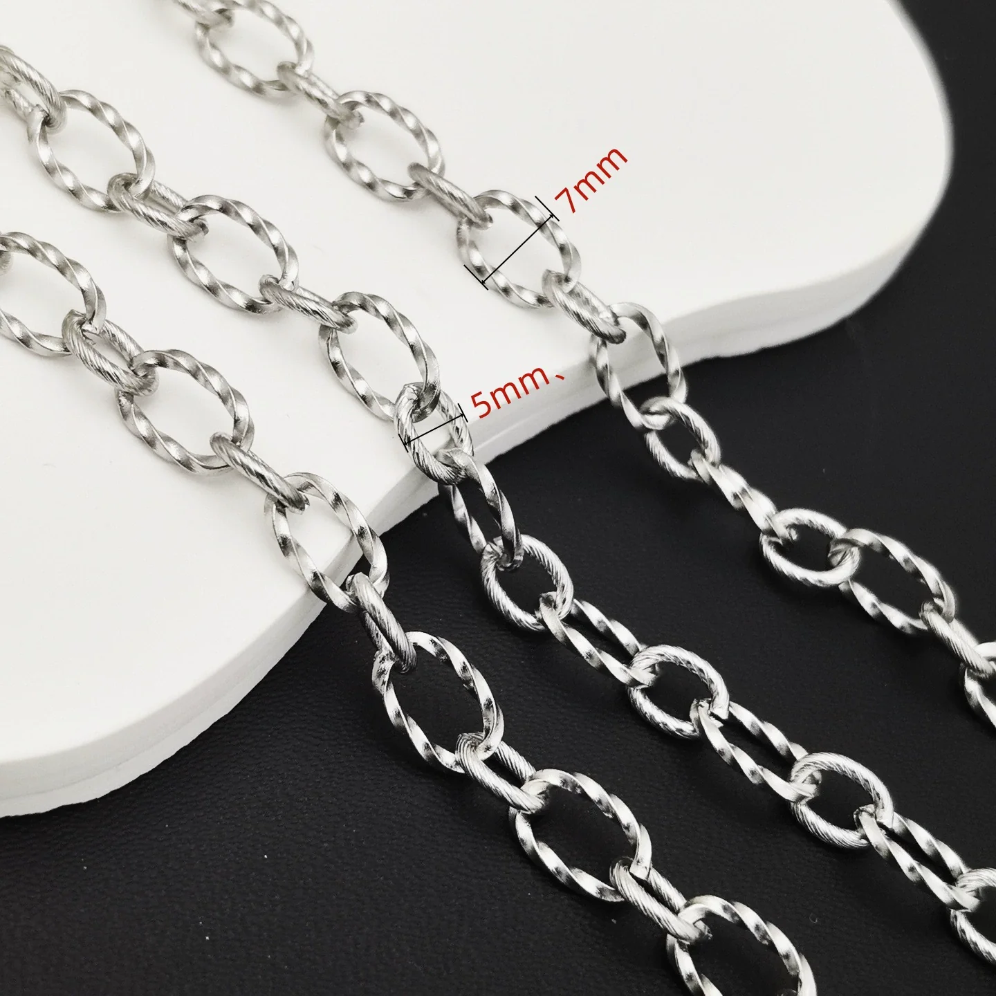 Stainless Steel Titanium Steel Chain Bracelet Necklace Accessories For Men Handmade With Tassel And Electrolysis Treatment - Image 33